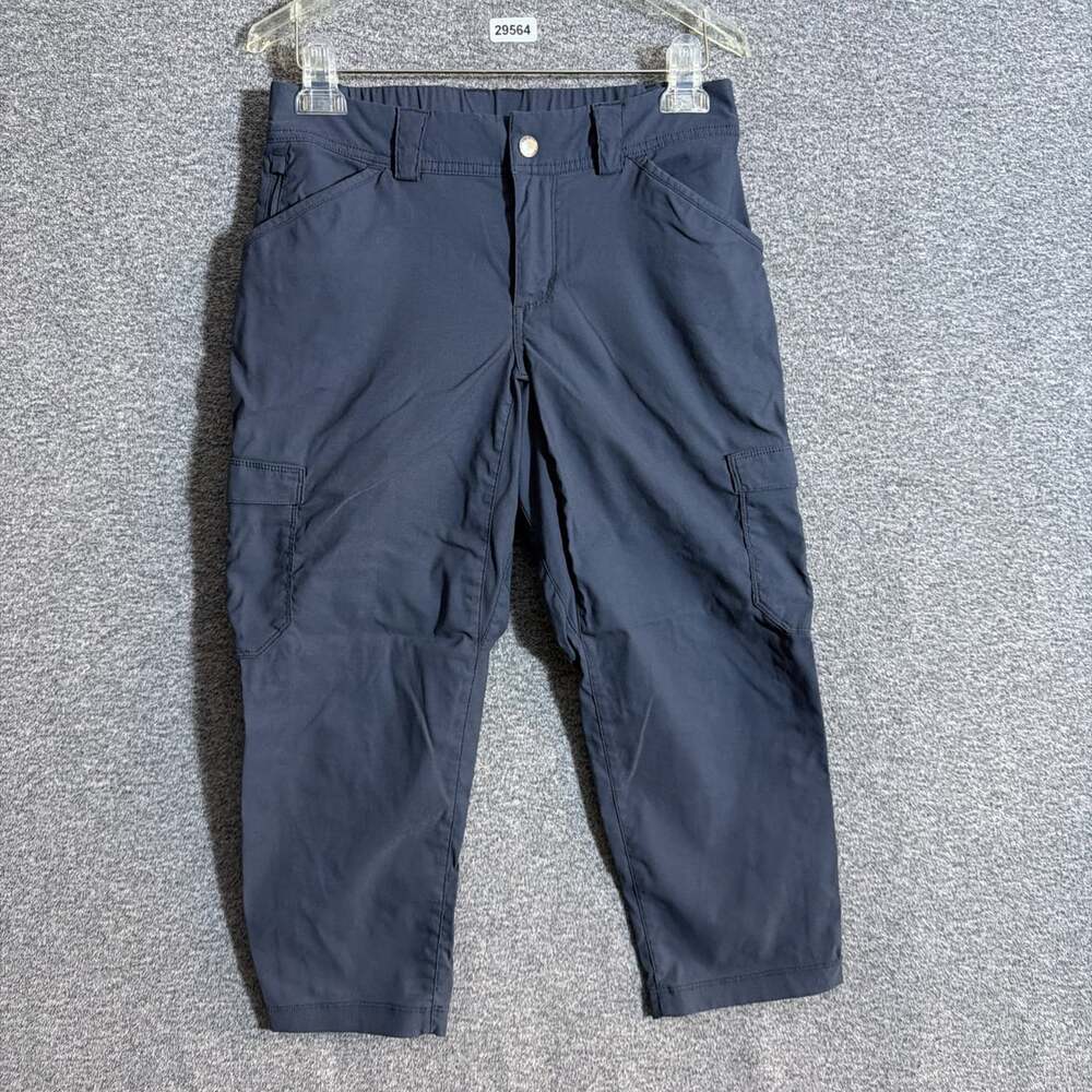 Duluth Trading Women's Size 4 Ink Gray Nylon Dry On The Fly Capri Pants